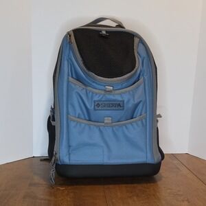 Sherpa Blue Backpack Pet Carrier Mesh Panels Polyester Soft Interior